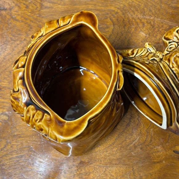 Vintage glazed ceramic Sadler, England flour kitchen canister - Picture 5 of 9